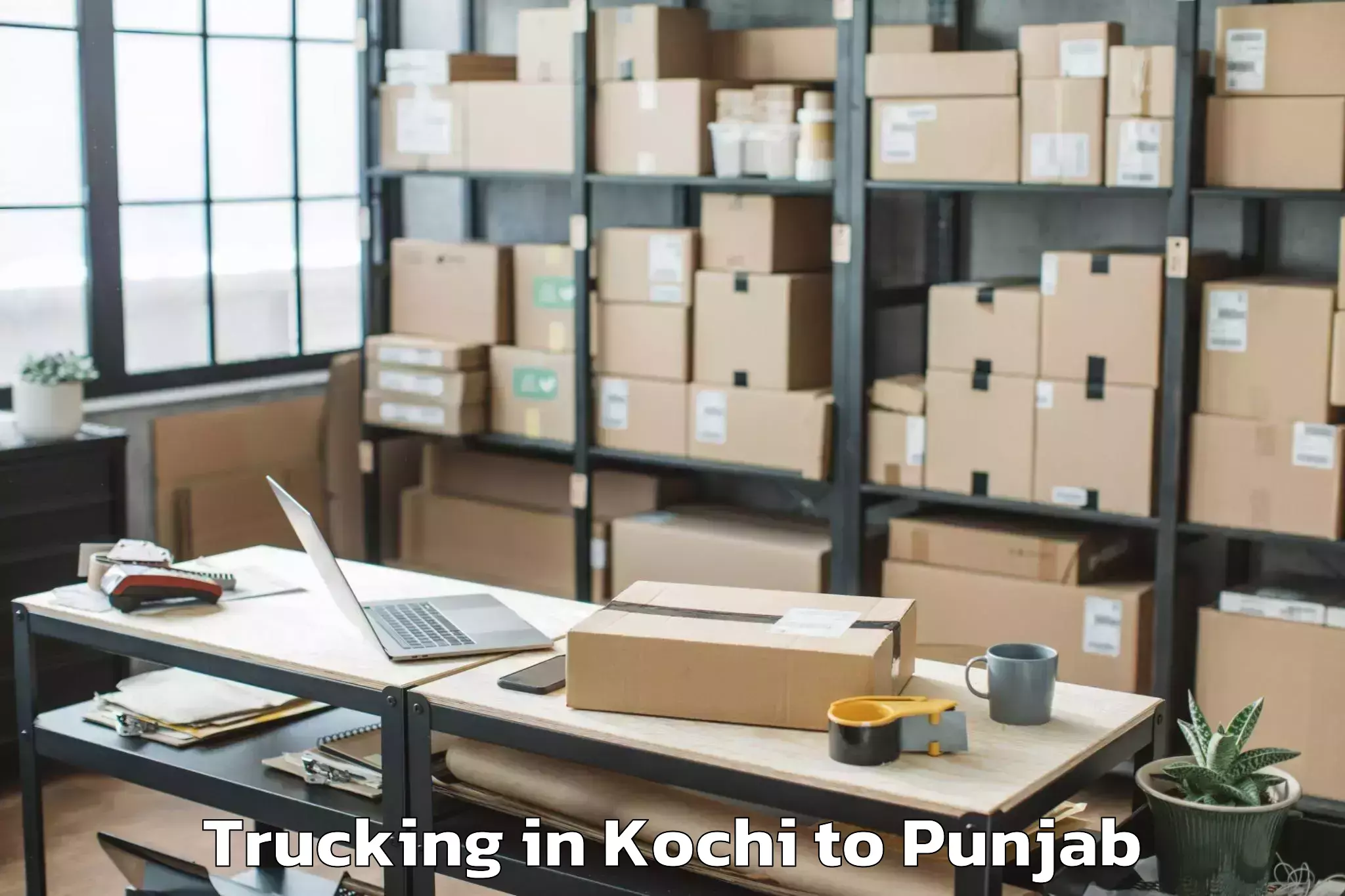 Reliable Kochi to Talwara Trucking